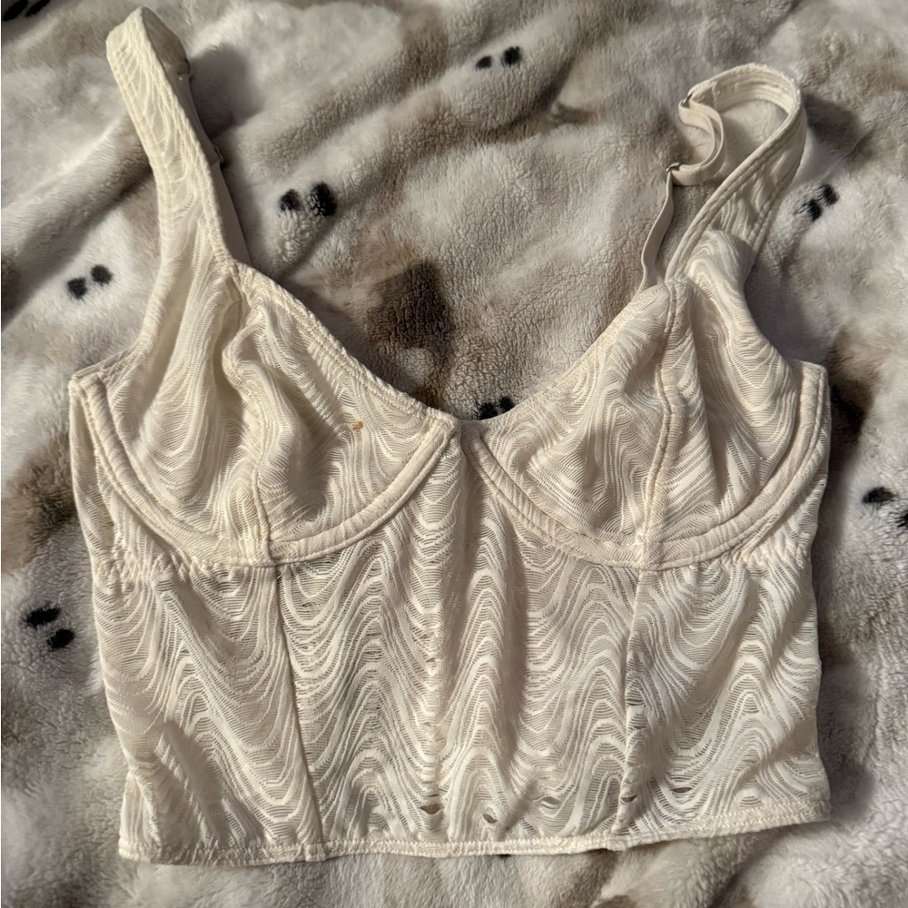 Gilly Hicks Cream Lace Bralette
